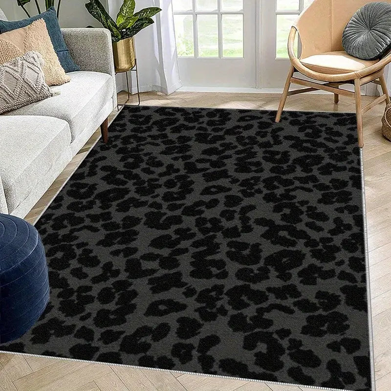 Leopard print area rug, summer and autumn rug, suitable for bedroom, living room, home, apartment, office, dormitory, corridor, casual modern light luxury rug,rugs for bedroom