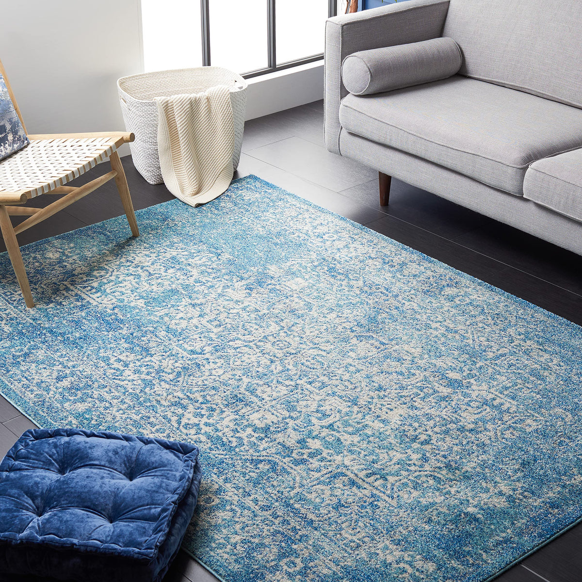 SAFAVIEH Evoke Area Rug 9x12, Large Ivory & Taupe EVK256E