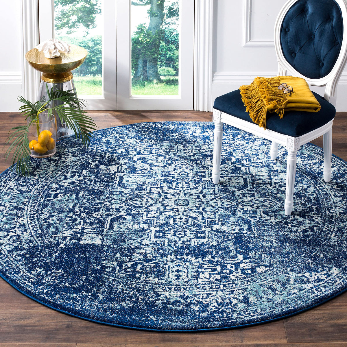 SAFAVIEH Evoke Area Rug 9x12, Large Ivory & Taupe EVK256E