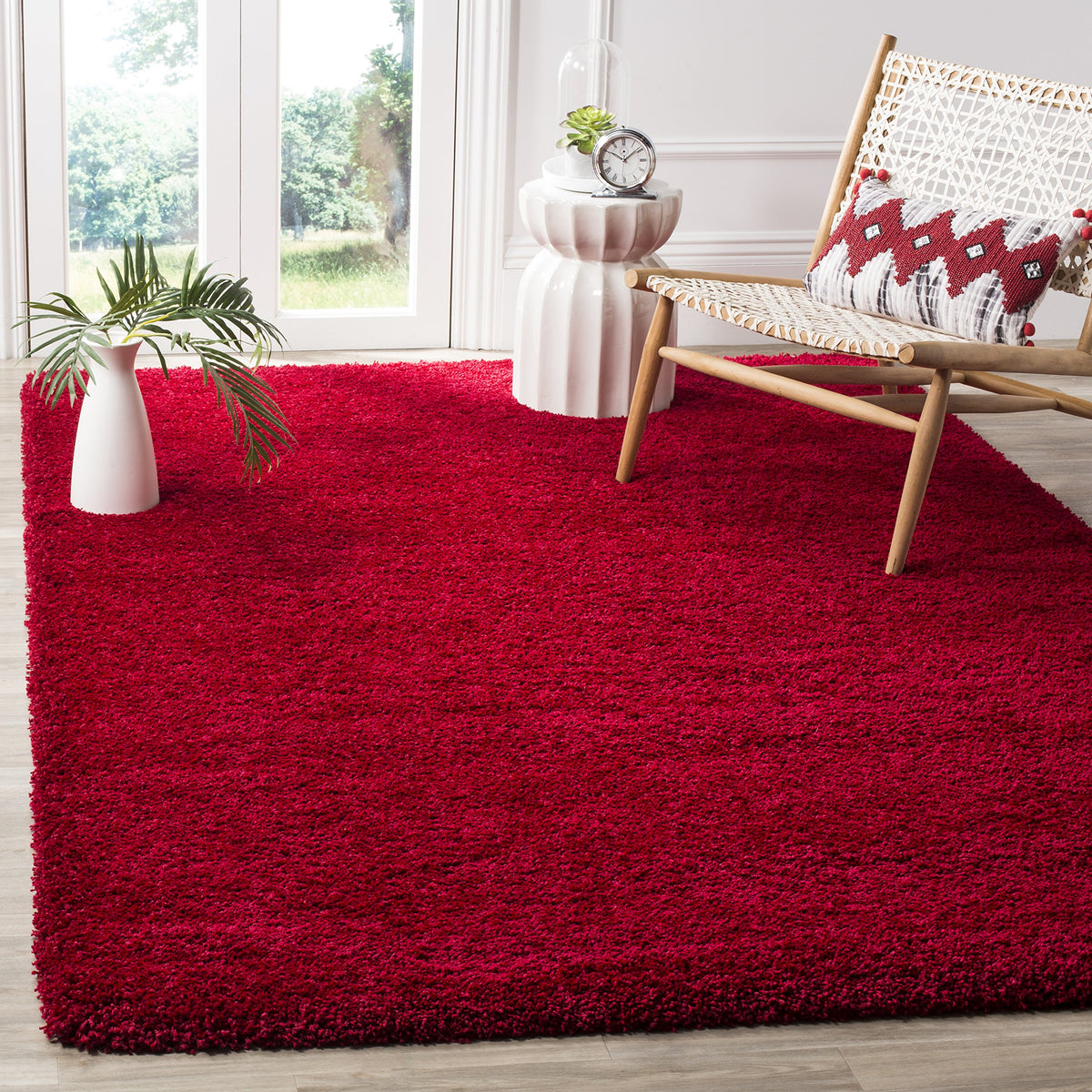 SAFAVIEH Milan Shag Collection 8'6" x 12' Ivory SG180 Solid Non-Shedding Living Room Bedroom Dining Room Entryway Plush 2-inch Thick Area Rug