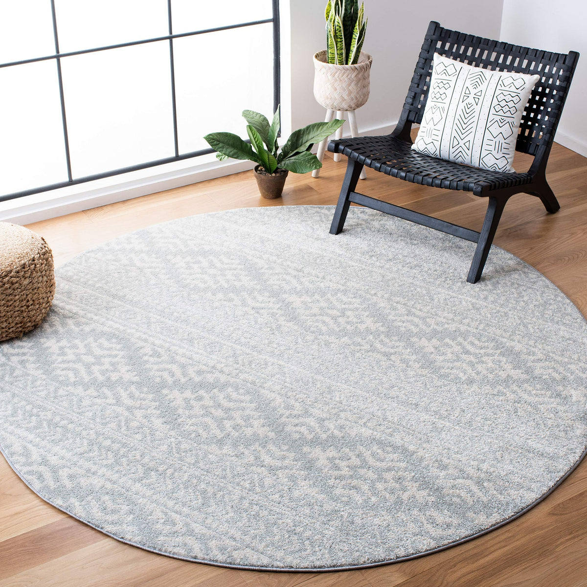SAFAVIEH Tulum Area Rug 8x10, Large Ivory & Grey TUL272A