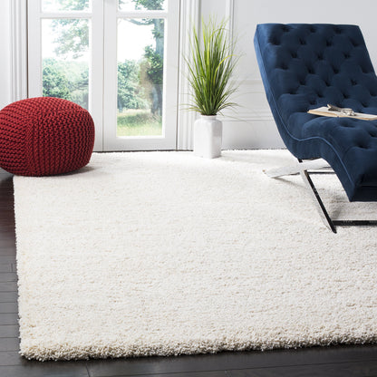 SAFAVIEH Milan Shag Collection 8'6" x 12' Ivory SG180 Solid Non-Shedding Living Room Bedroom Dining Room Entryway Plush 2-inch Thick Area Rug