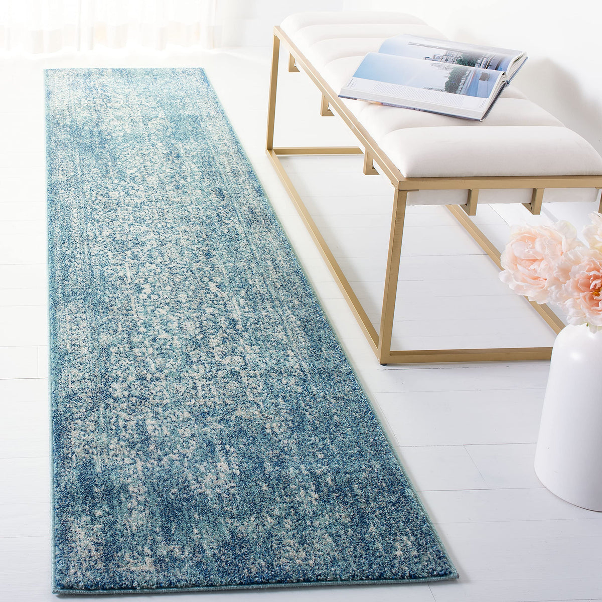 SAFAVIEH Evoke Area Rug 9x12, Large Ivory & Taupe EVK256E