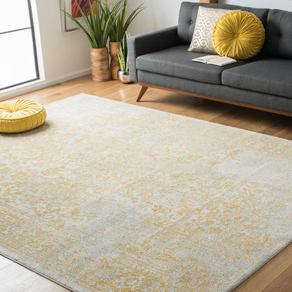 SAFAVIEH Evoke Area Rug 9x12, Large Ivory & Taupe EVK256E