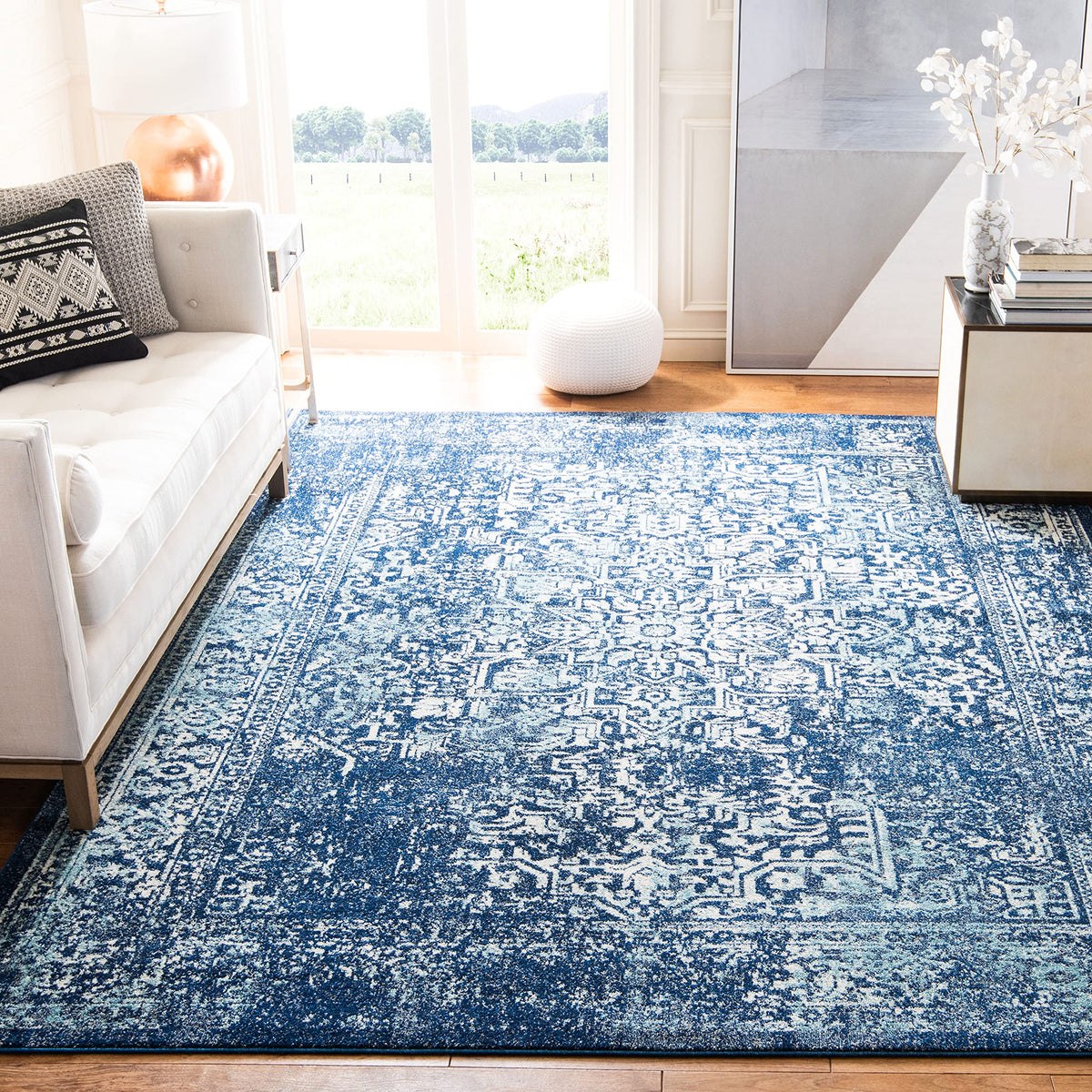 SAFAVIEH Evoke Area Rug 9x12, Large Ivory & Taupe EVK256E