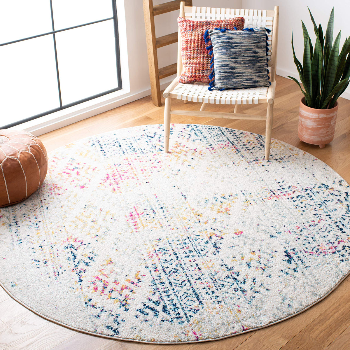 SAFAVIEH Tulum Area Rug 8x10, Large Ivory & Grey TUL272A