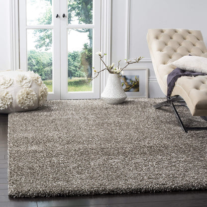 SAFAVIEH Milan Shag Collection 8'6" x 12' Ivory SG180 Solid Non-Shedding Living Room Bedroom Dining Room Entryway Plush 2-inch Thick Area Rug