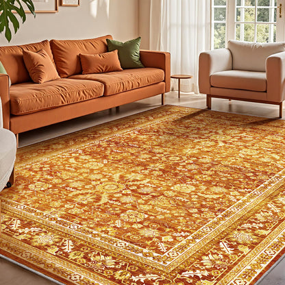 OPPODREAM Vintage Blue Area Rugs 5x7, Washable Rug for Living Room