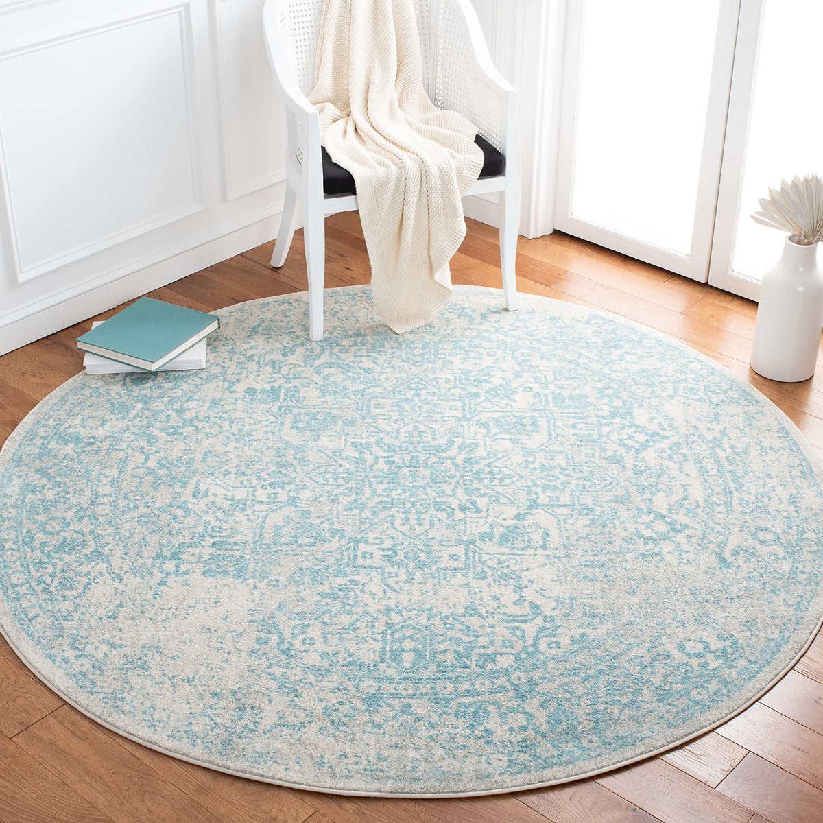 SAFAVIEH Evoke Area Rug 9x12, Large Ivory & Taupe EVK256E