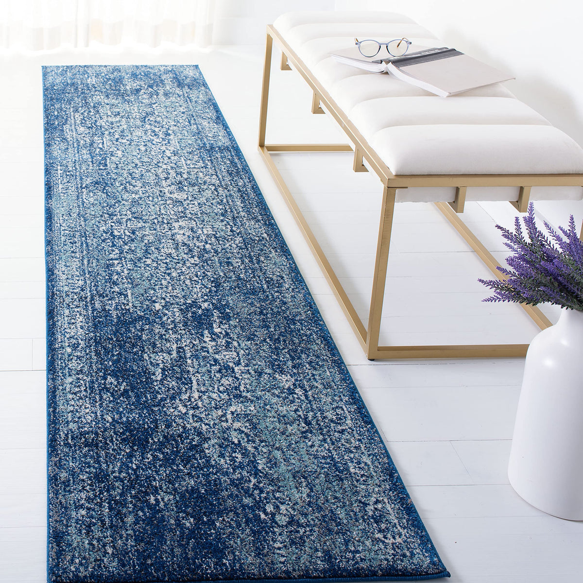 SAFAVIEH Evoke Area Rug 9x12, Large Ivory & Taupe EVK256E