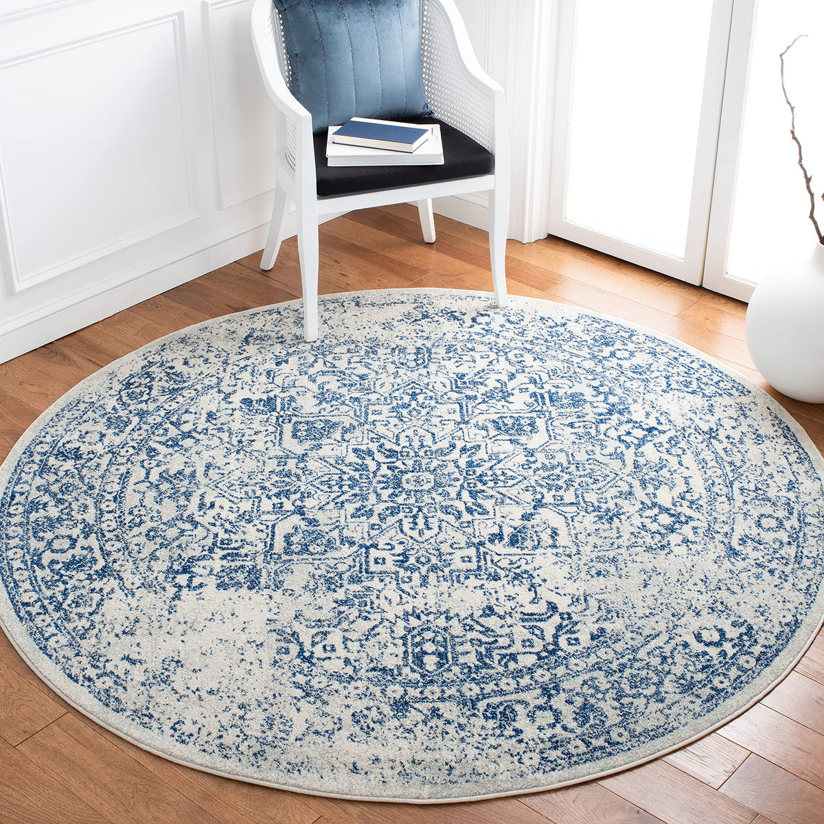 SAFAVIEH Evoke Area Rug 9x12, Large Ivory & Taupe EVK256E