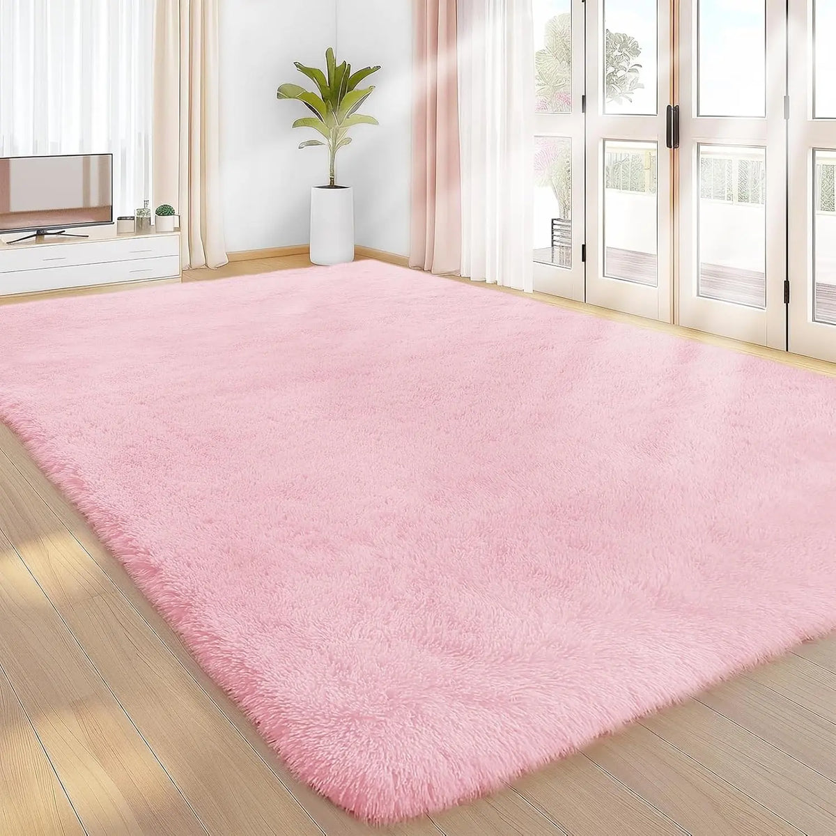 Ultra Soft Shag Fluffy High Pile Area Rug, Modern Decorative Carpet for Bedroom, Living Room, Nursery & Dorm, Home Decor