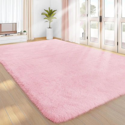 Ultra Soft Shag Fluffy High Pile Area Rug, Modern Decorative Carpet for Bedroom, Living Room, Nursery & Dorm, Home Decor