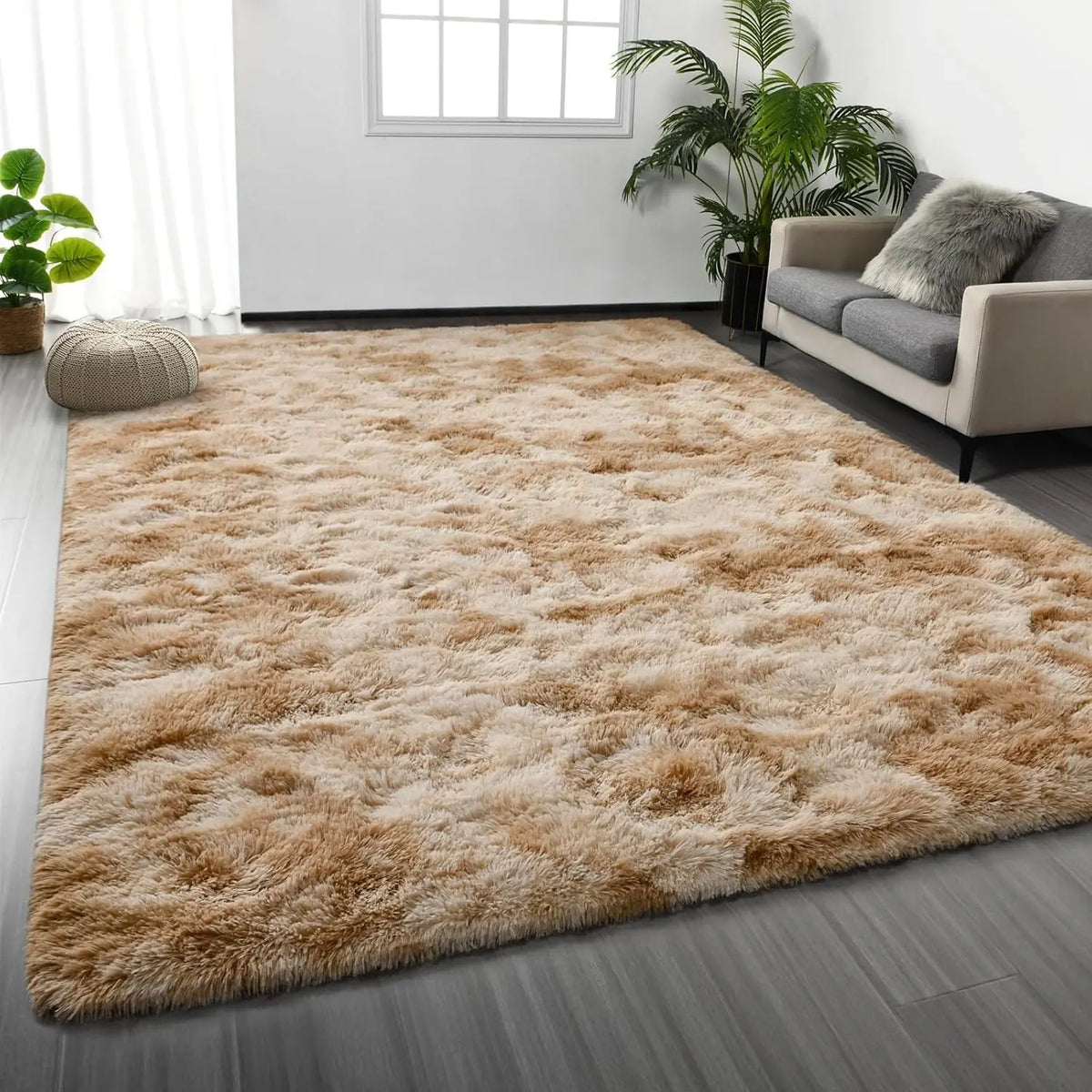 Ultra Soft Shag Fluffy High Pile Area Rug, Modern Decorative Carpet for Bedroom, Living Room, Nursery & Dorm, Home Decor