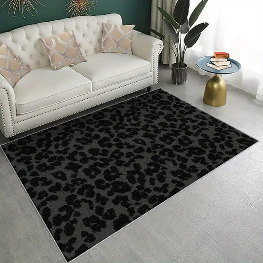 Leopard print area rug, summer and autumn rug, suitable for bedroom, living room, home, apartment, office, dormitory, corridor, casual modern light luxury rug,rugs for bedroom