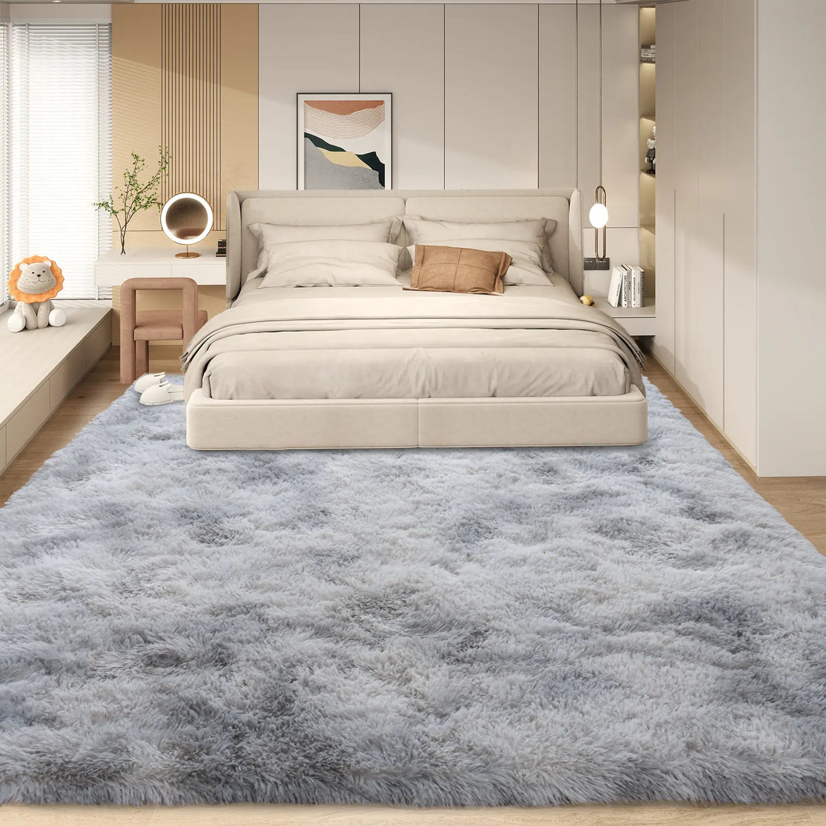 SohoChic Ultra-Soft Shaggy Rug - Furry Soft, Fuzzy Decorative Rug with Upgrade Non-Slip Backing, for Bedroom Kids Room, Room Decor, House Decor