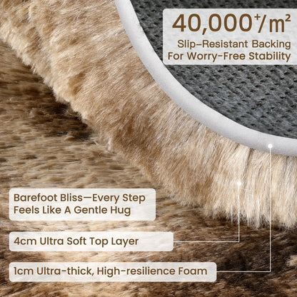 FAMVAL Super Soft Fluffy Shaggy Area Rug - Modern Plush Non-Slip Rectangular Carpet, Rugs for Bedroom, Decor for Living Room, Room & House Decor for Kids