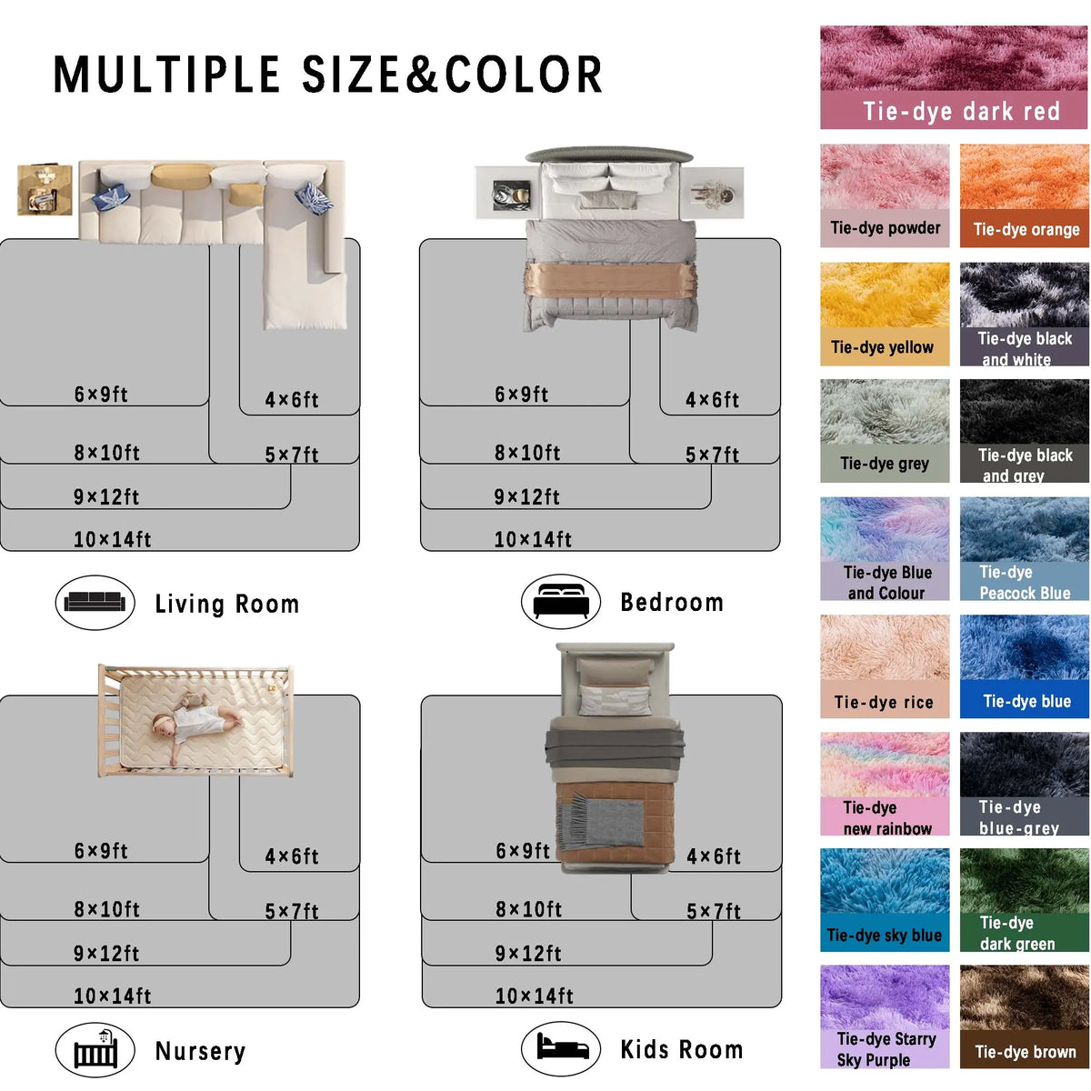 EIKIONE Value Area Rug - Non-toxic, Soft, Wear-resistant, Non-slip, Waterproof, Stain & Wrinkle-free Classic Simple Style for Room Decor, Bedroom Inspo, Aesthetic Room Decor, Rugs for Bedroom with Embroidery, US Fast Shipping, Affordable, 30-day Guarantee