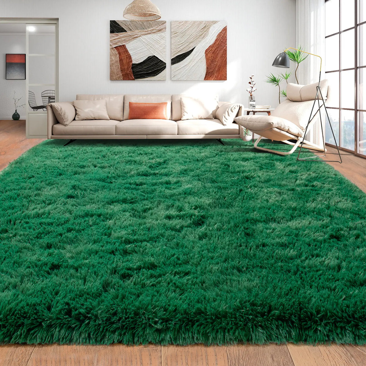 SohoChic Ultra-Soft Shaggy Rug - Furry Soft, Fuzzy Decorative Rug with Upgrade Non-Slip Backing, for Bedroom Kids Room, Room Decor, House Decor