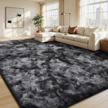FAMVAL Large Decorative Super Soft Wrinkle Resistant Rug for Bedroom, Long Plush Non-Slip Area Rug, Modern Cozy Room Decor for Dorm Apartment Kids Room