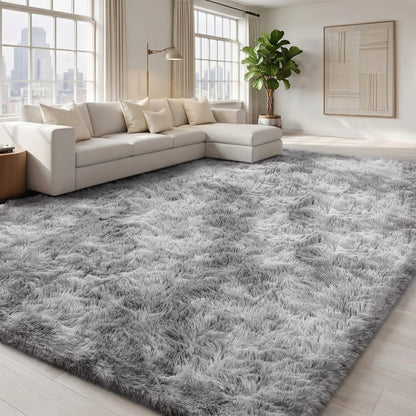 FAMVAL Large Decorative Super Soft Wrinkle Resistant Rug for Bedroom, Long Plush Non-Slip Area Rug, Modern Cozy Room Decor for Dorm Apartment Kids Room